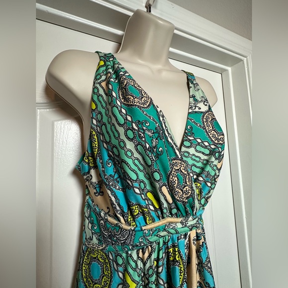 Y2K Metaphor Team Bohemian 90s Paisley Long Women’s Maxi Sleeveless Dress - Picture 3 of 6